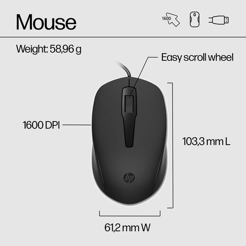 HP 150 muis en toetsenbord met kabel - Image 9