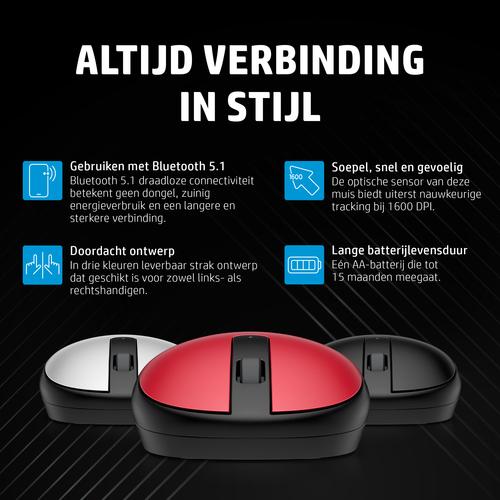 HP 240 Bluetooth-muis, Empire Red - Image 3