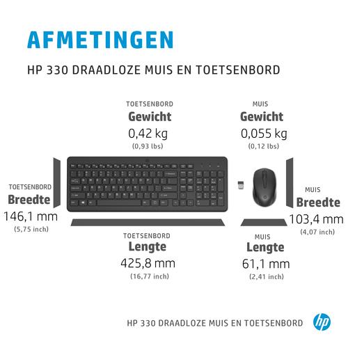 HP 330 draadloze muis en draadloos toetsenbord - Image 7