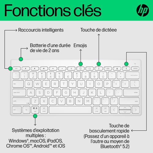 HP 350 Compact Multi-Device Bluetooth Keyboard - Image 6