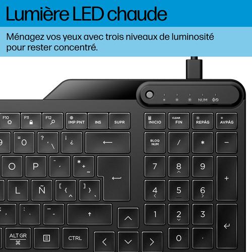 HP 405 backlit toetsenbord met kabel voor meerdere apparaten - Image 5