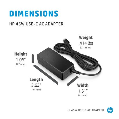 HP 45 watt AC-adapter met USB-C - Image 6