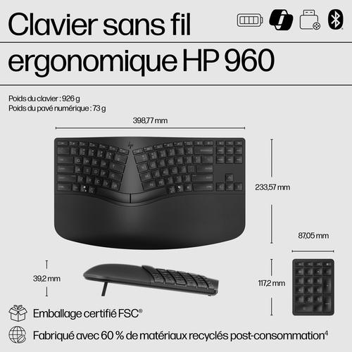 HP 960 ergonomisch draadloos toetsenbord - Image 4