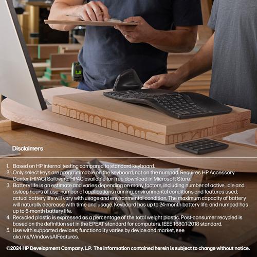 HP 960 ergonomisch draadloos toetsenbord - Image 9