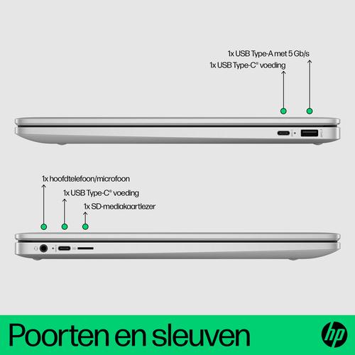 HP Chromebook 15a-nb0240nd Intel® Core™ i3 i3-N305 39,6 cm (15.6") Full HD 8 GB LPDDR5-SDRAM 128 GB UFS Wi-Fi 6E (802.11ax) ChromeOS Zilver - Image 5