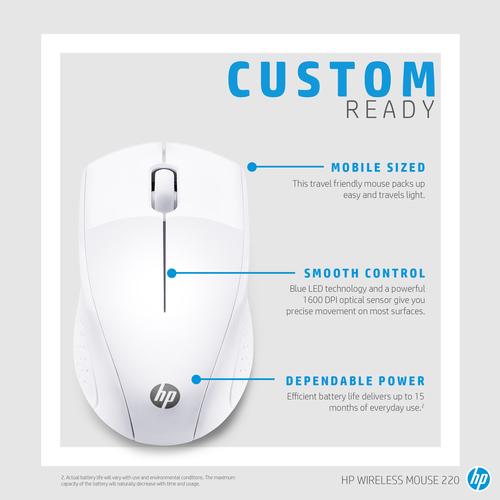 HP draadloze muis 220 (sneeuwwit) - Image 3