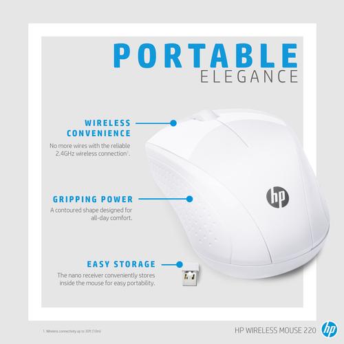 HP draadloze muis 220 (sneeuwwit) - Image 4