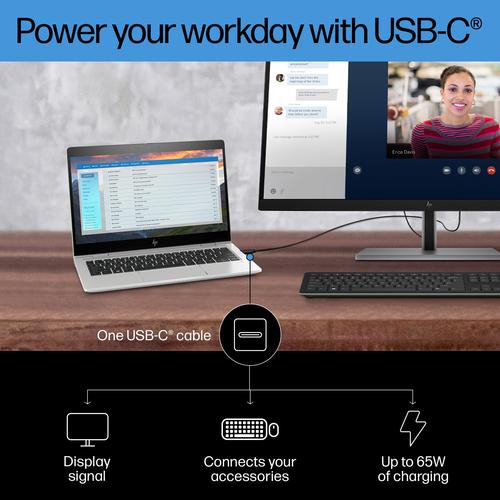 HP E-Series E27k G5 4K USB C-monitor - Image 3