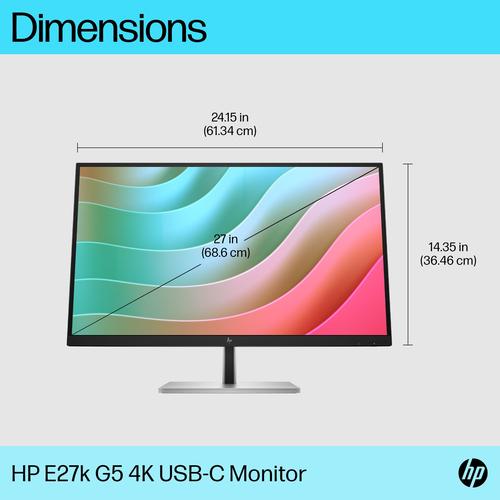 HP E-Series E27k G5 4K USB C-monitor - Image 9