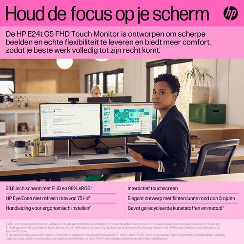 HP E24t G5 FHD Touch Monitor - Image 2