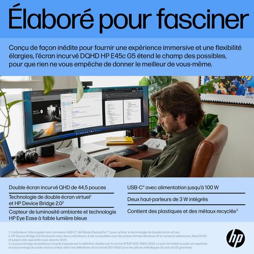 HP E45c G5 DQHD Curved Monitor - Image 7