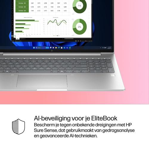 HP EliteBook 6 G1i AI Wolf Pro Security Edition Intel Core Ultra 5 225U Laptop 40,6 cm (16") WUXGA 24 GB DDR5-SDRAM 512 GB SSD Wi-Fi 6E (802.11ax) Windows 11 Pro AI PC Zilver - Image 6