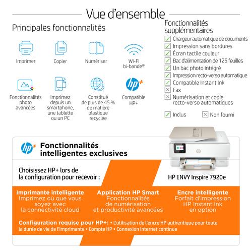 HP ENVY Inspire 7920e Draadloos All-in-One Kleur Printer, Instant Ink; Kopieerapparaat, scanner - Image 3