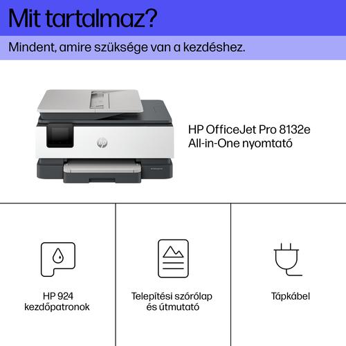 HP OfficeJet Pro 8132e Draadloos All-in-One Kleur Printer, Instant Ink; Dubbelzijdig printen - Image 8