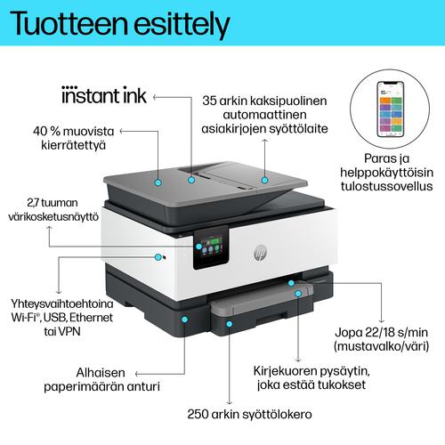 HP OfficeJet Pro 9122e Draadloos All-in-One Kleur Printer, Instant Ink; Dubbelzijdig printen - Image 3