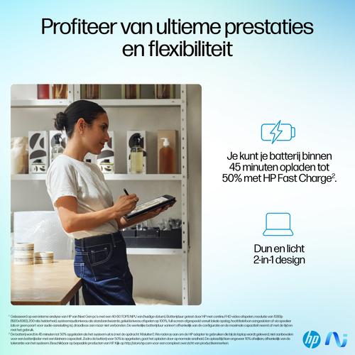 HP OmniBook Ultra Flip 14-fh0090nd Copilot+ PC Intel Core Ultra 9 288V Hybride (2-in-1) 35,6 cm (14") Touchscreen 3K 32 GB LPDDR5x-SDRAM 1 TB SSD Wi-Fi 7 (802.11be) Windows 11 Home Grijs - Image 2