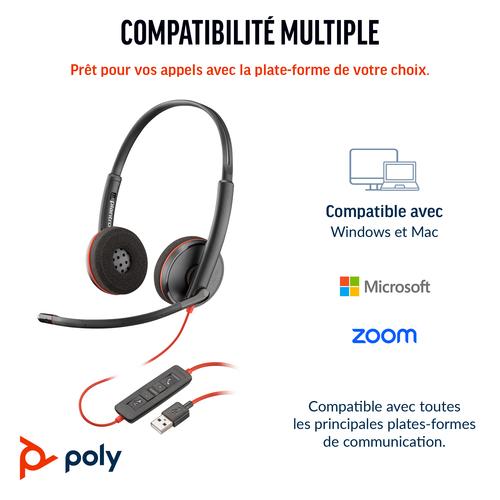 HP Poly Blackwire 3220 Stereo USB-C Headset + USB-C/A adapter - Image 7