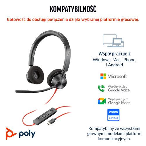 HP Poly Blackwire 3320 Stereo Microsoft Teams Certified USB-C Headset + USB-C/A adapter - Image 9