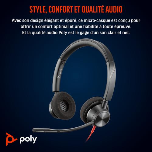 HP Poly Blackwire 3320 Stereo USB-C Headset + USB-C/A adapter - Image 7