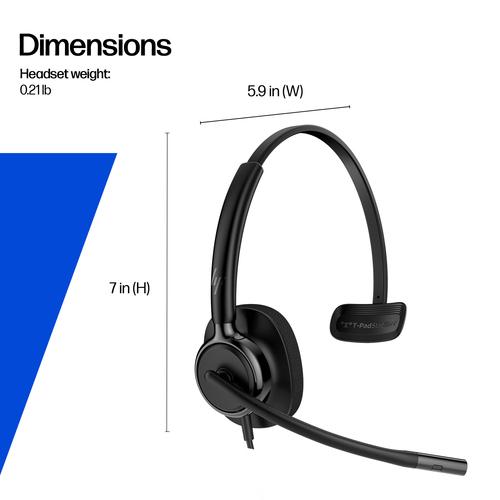 HP Poly Mission 415 Monaural USB Wired Headset - Image 4