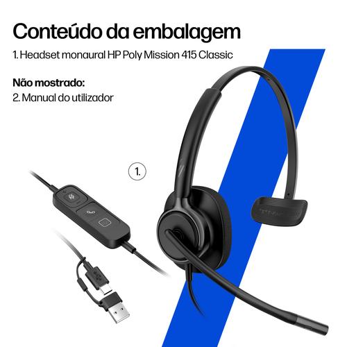 HP Poly Mission 415 Monaural USB Wired Headset - Image 8