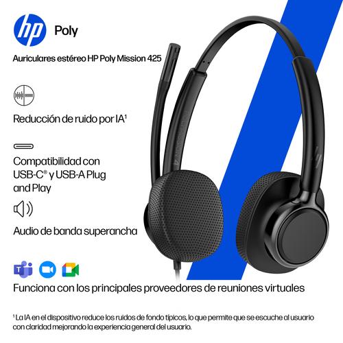 HP Poly Mission 425 Stereo USB Wired Headset - Image 10