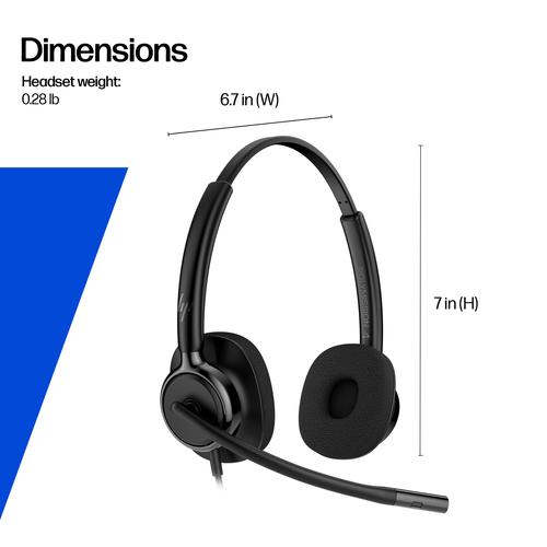 HP Poly Mission 425 Stereo USB Wired Headset Classic (Bulk) - Image 8