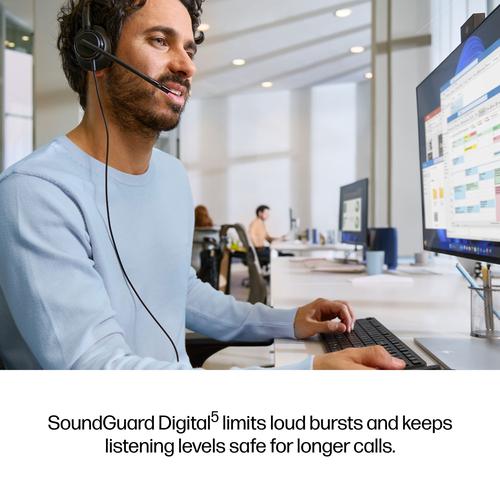 HP Poly Mission 425 Stereo USB Wired Headset Classic (Bulk) - Image 9