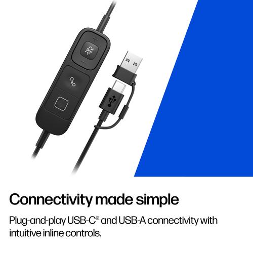 HP Poly Mission 615 Monaural USB Wired Headset - Image 4