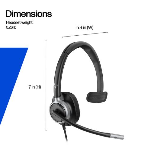 HP Poly Mission 615 Monaural USB Wired Headset - Image 5