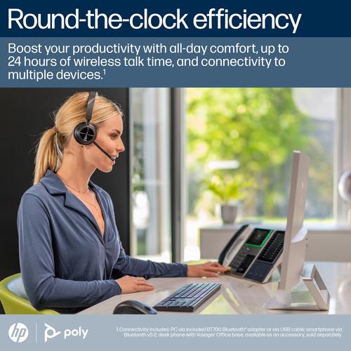 HP Poly Voyager 4310-M Microsoft Teams Certified USB-C Headset + BT700 dongle + oplaadstatief - Image 3