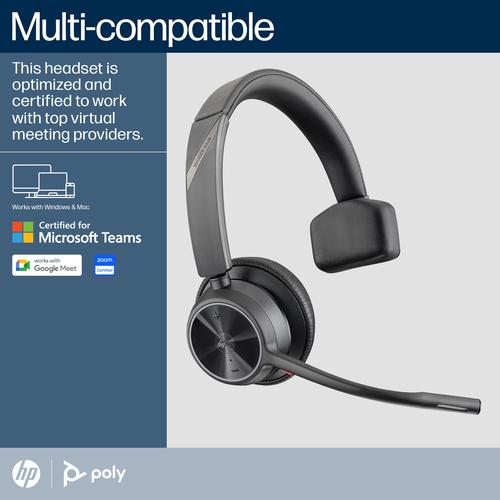 HP Poly Voyager 4310-M Microsoft Teams Certified USB-C Headset + BT700 dongle + oplaadstatief - Image 6