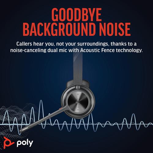 HP Poly Voyager 4310 UC mono headset + BT700 USB-A-adapter + oplaadstandaard - Image 7