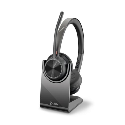 HP Poly Voyager 4320 USB-C Headset + BT700 dongle + oplaadstatief