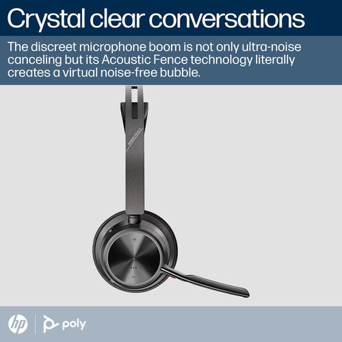 HP Poly Voyager Focus 2 Microsoft Teams Certified USB-C-C Headset +USB-C/A Adapter +Charging Stand - Image 7