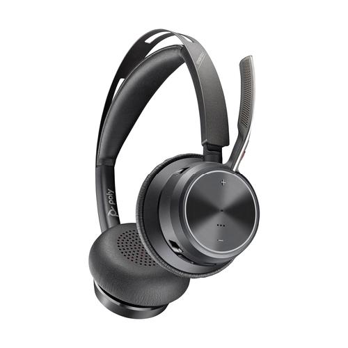 HP Poly Voyager Focus 2 USB-C-C Headset +USB-C/A Adapter +Charging Stand - Image 2