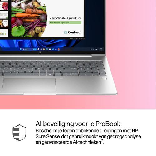 HP ProBook 4 G1i AI Wolf Pro Security Edition Intel Core Ultra 5 225U Laptop 40,6 cm (16") WUXGA 24 GB DDR5-SDRAM 512 GB SSD Wi-Fi 6E (802.11ax) Windows 11 Pro AI PC Zilver - Image 9