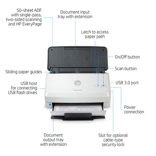 HP Scanjet Pro 3000 s4 Paginascanner 600 x 600 DPI A4 Zwart, Wit - Image 5