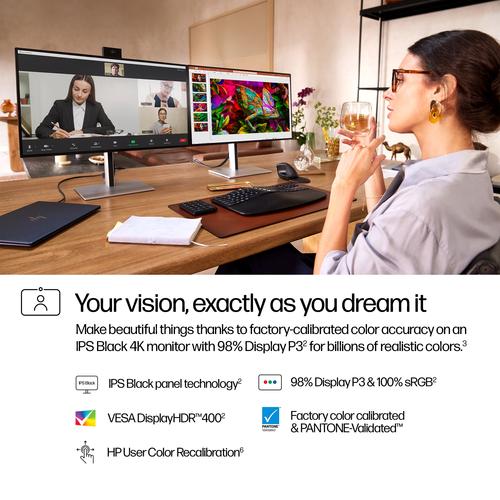 HP Serie 7 Pro 27 inch 4K Conferencing Monitor - 727pm - Image 10