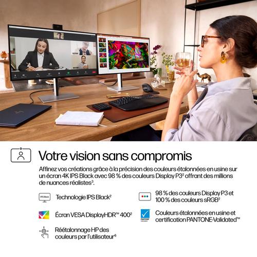 HP Serie 7 Pro 27 inch 4K Conferencing Monitor - 727pm - Image 2