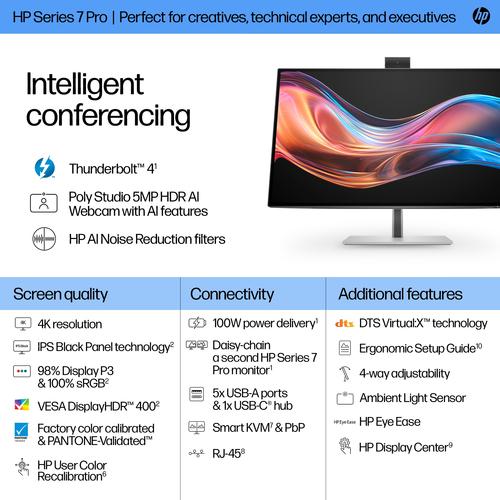 HP Serie 7 Pro 27 inch 4K Conferencing Monitor - 727pm - Image 5