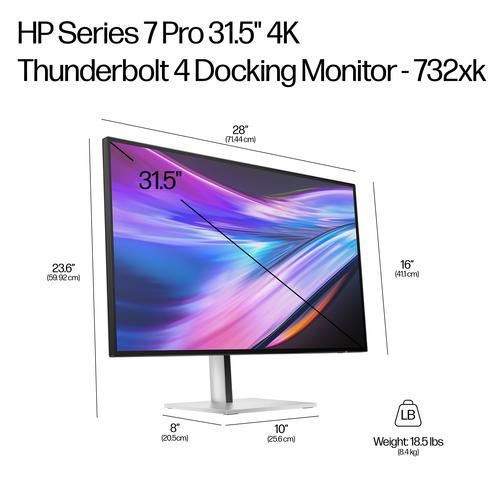 HP Series 7 Pro Serie 7 Pro 31,5 inch 4K Thunderbolt 4 dockingmonitor - 732xk - Image 3