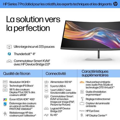 HP Series 7 Pro Serie 7 Pro 37,5 inch WQHD+ Thunderbolt 4 monitor - 738pu - Image 2