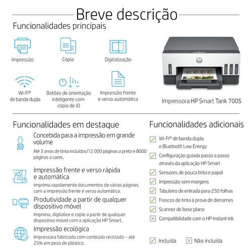 HP Smart Tank 7005 Draadloos All-in-One Kleur Printer, Dubbelzijdig printen; Kopieerapparaat, Scanner - Image 7