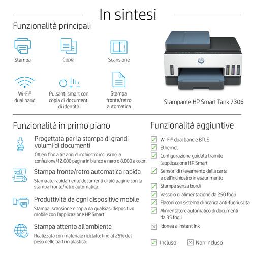 HP Smart Tank 7306 Draadloos All-in-One Kleur Printer, Dubbelzijdig printen; Kopieerapparaat, Scanner - Image 5