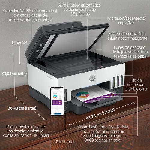 HP Smart Tank 7605 Draadloos All-in-One Kleur Printer, Dubbelzijdig printen; Kopieerapparaat, Scanner - Image 9