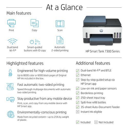 HP Smart Tank Tank 7307 Draadloos Kleur Printer - Image 4