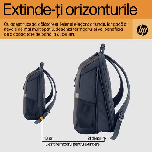HP Travel 15,6 Laptop Backpack, 18 liter, Iron Grey - Image 4