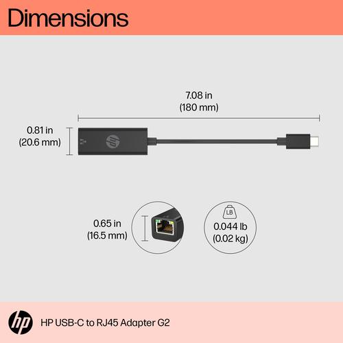 HP USB-C naar RJ45 adapter G2 - Image 2