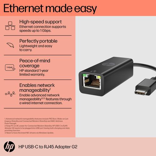 HP USB-C naar RJ45 adapter G2 - Image 4